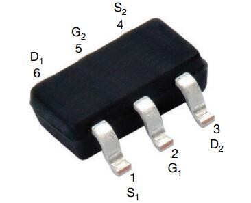 SQ1912AEEH-T1_GE3 pinout.jpg SQ1912AEEH-T1_GE3 pinout